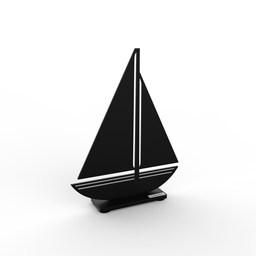 Segelbåt svart 20cm