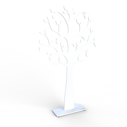 Träd platt 50 cm vit