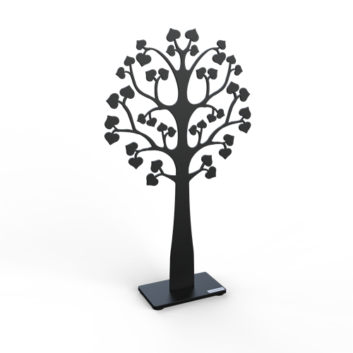 Träd love 35 cm svart struktur