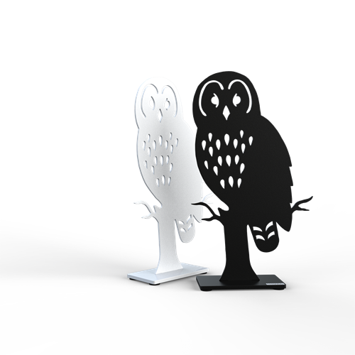 Owl black and white