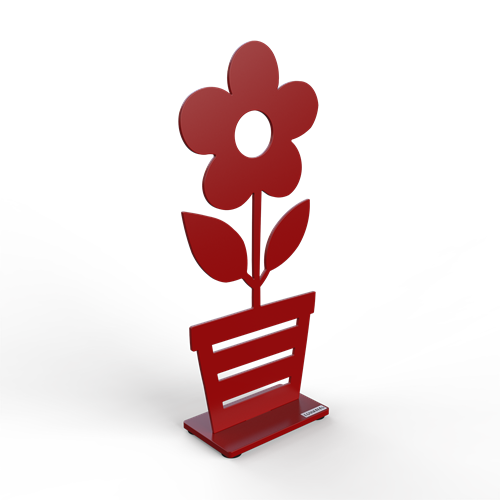 Flower in pot red