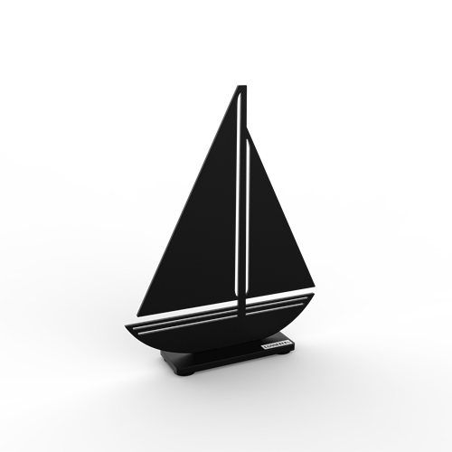 Segelbåt svart 20cm