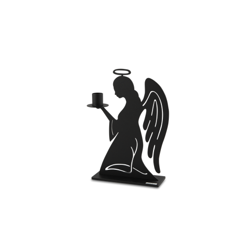 Candle holder angel black