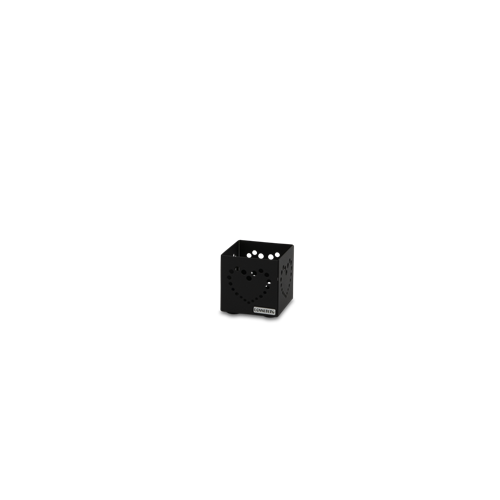 Lantern heart black