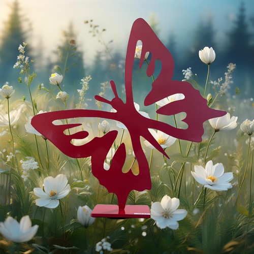 Fjäril pärlrubinröd