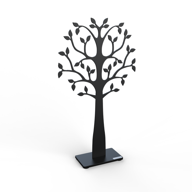 Träd platt 30 cm svart