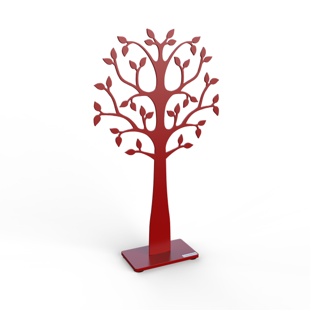 Träd platt 30 cm röd