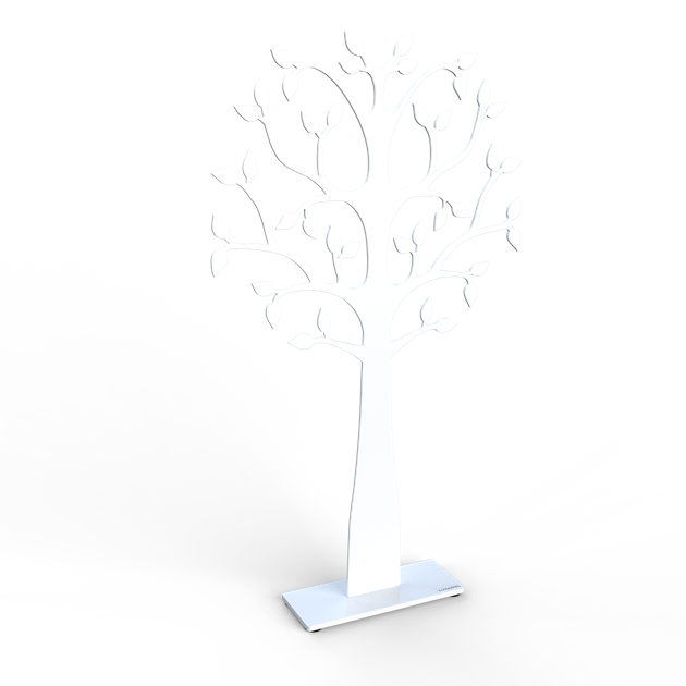 Träd platt 50 cm vit