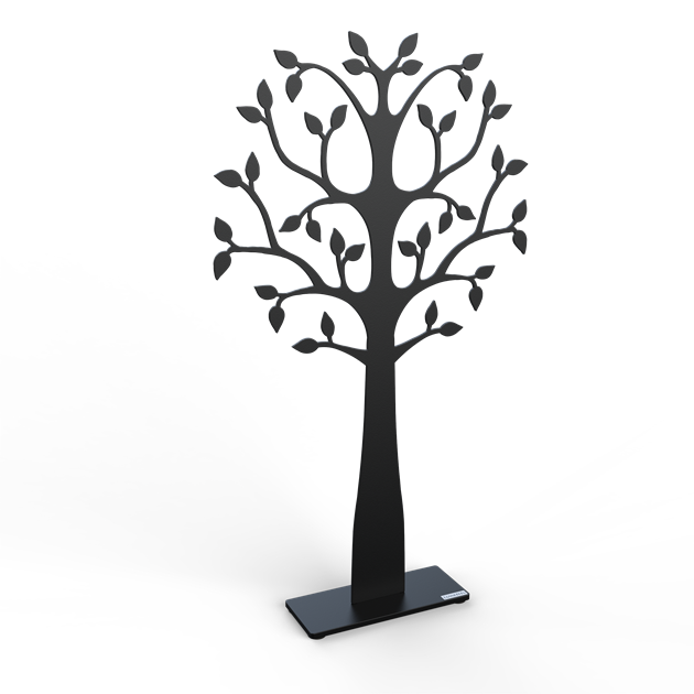 Träd platt 50 cm svart