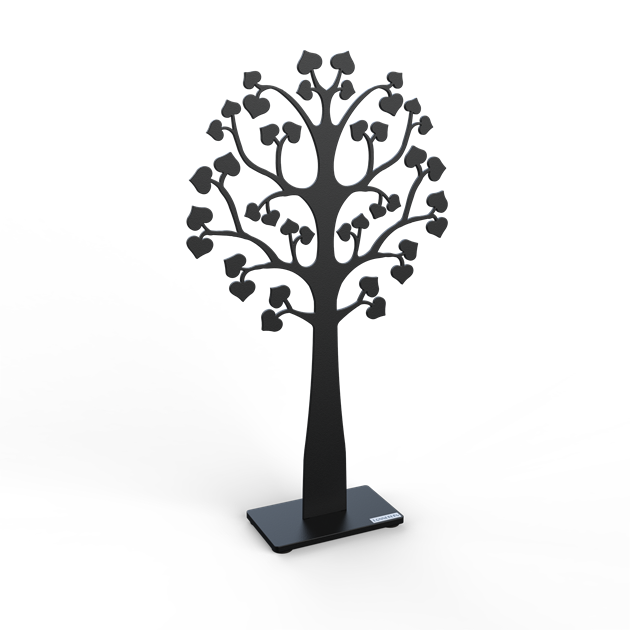 Träd love 35 cm svart struktur