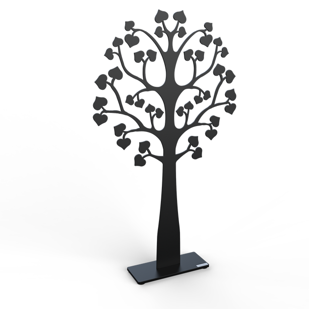 Träd love 50 cm svart struktur