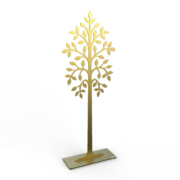 Träd björk 70 cm guld