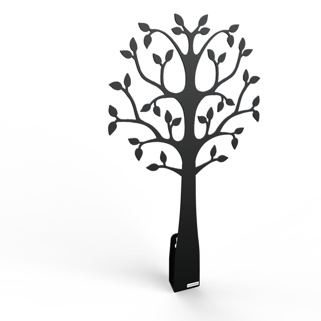 Väggträd 50 cm svart struktur