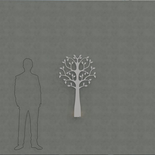 Väggträd 120 cm vit