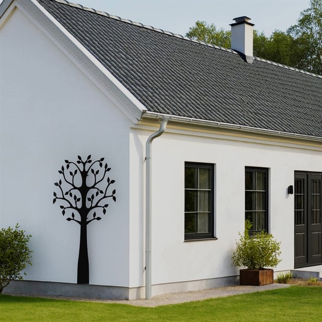 Väggträd 220 cm svart struktur