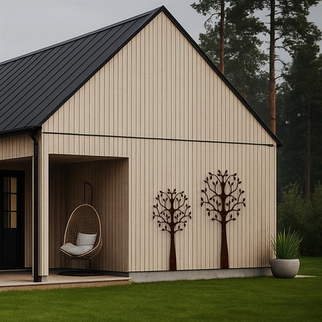 Väggträd 180 cm corten