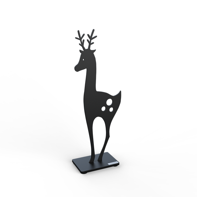 Deer 30 cm black structure