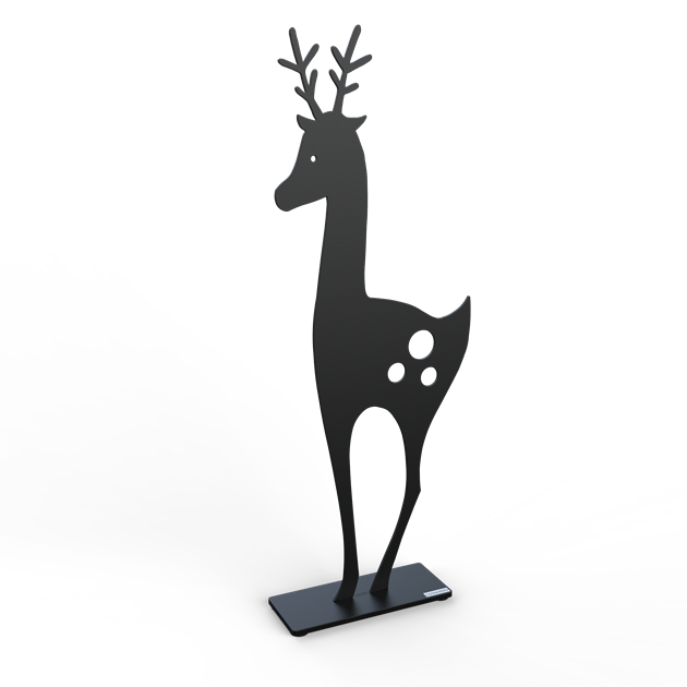Deer 50 cm black structure