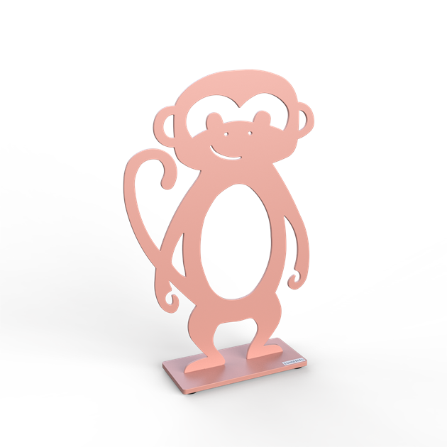 Monkey 50 cm light pink