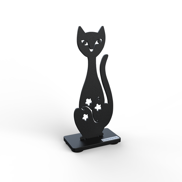 Cat 15 cm black structure