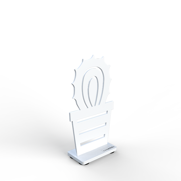 Cactus ball 15 cm white