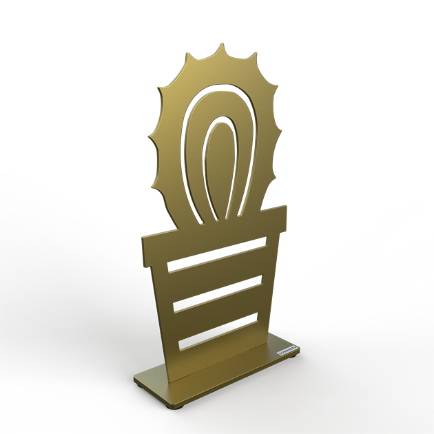 Cactus ball 30 cm gold