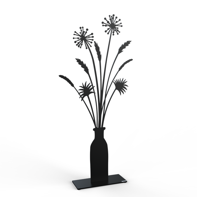 Pampas grass 80 cm black structure