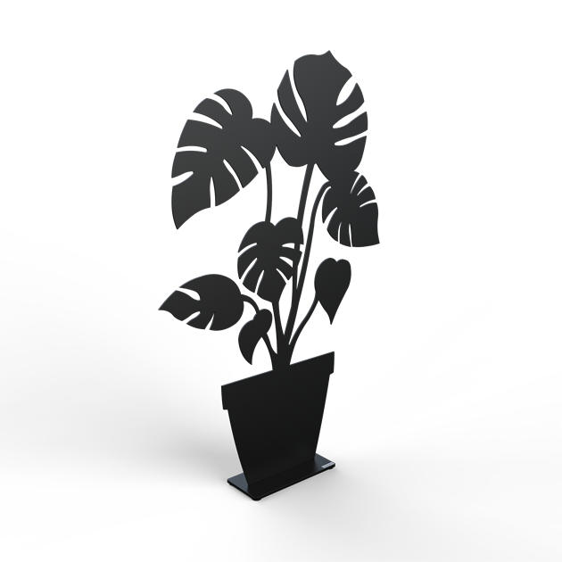 Monstera 70 cm black structure