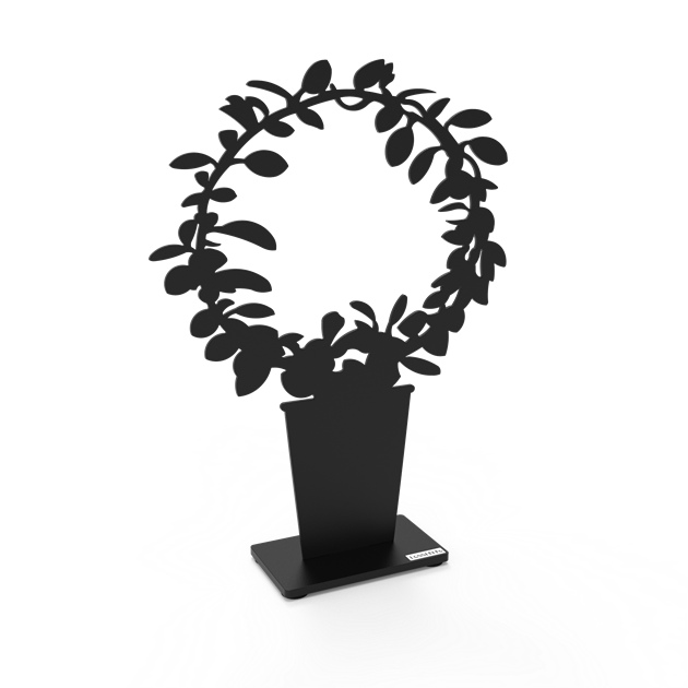 Hoya på båge 30 cm svart struktur