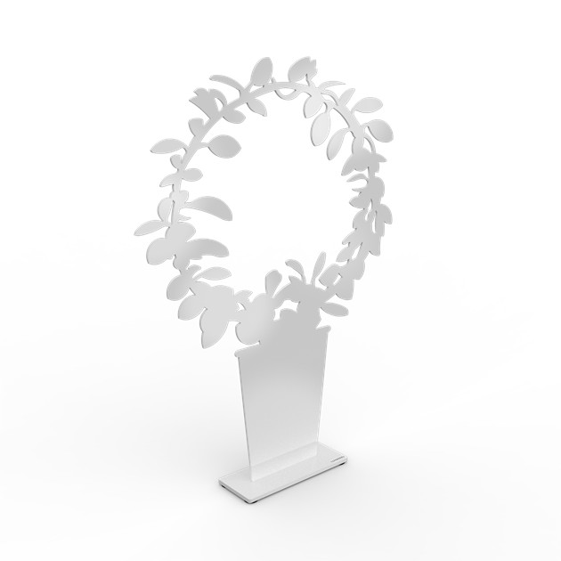 Hoya på båge 30 cm vit