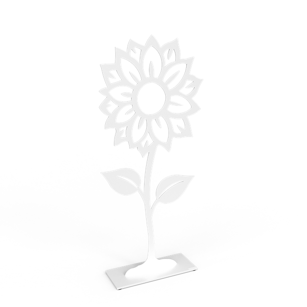 Sunflower 70 cm white