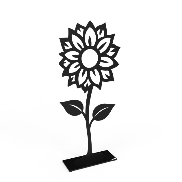 Sunflower 70 cm black structure