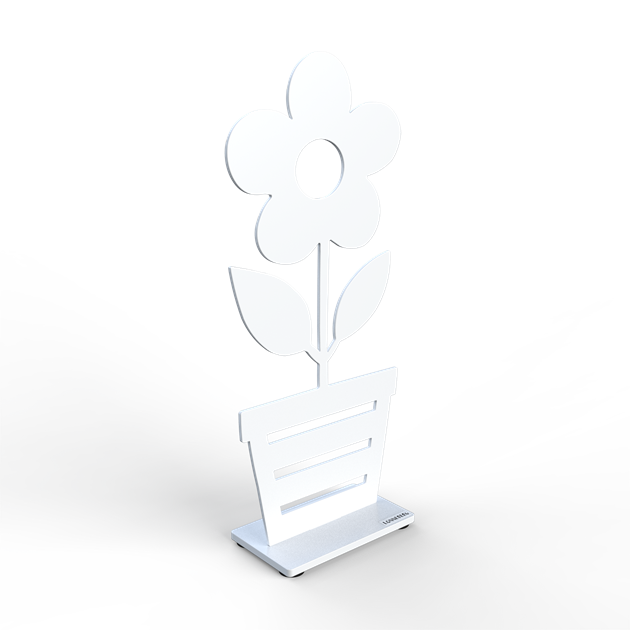 Flower in pot 30 cm white