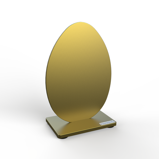 Egg solid 15 cm gold