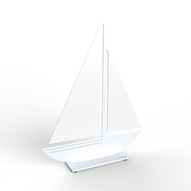 Sailboat 35 cm white