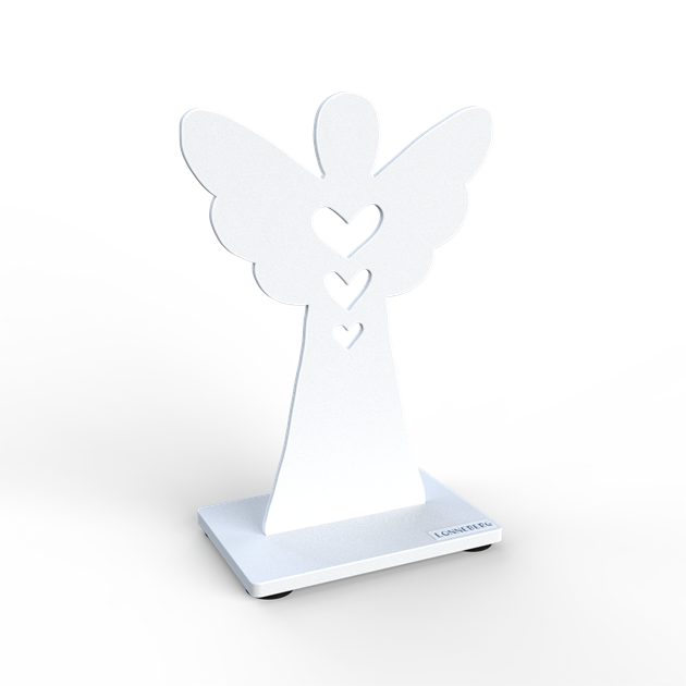 Angel heart 15 cm white