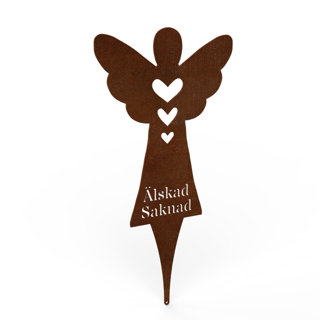 Angel on grond tip 20 cm corten
