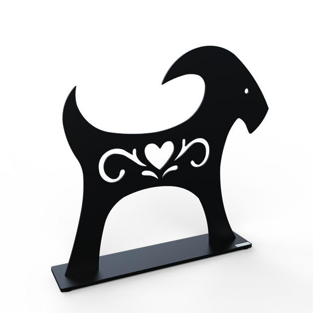 Goat 30 cm black structure