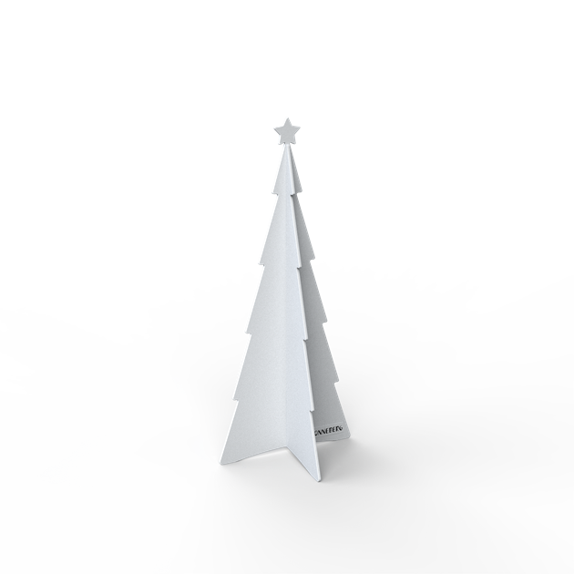 X-fir-tree with star 20 cm white structure