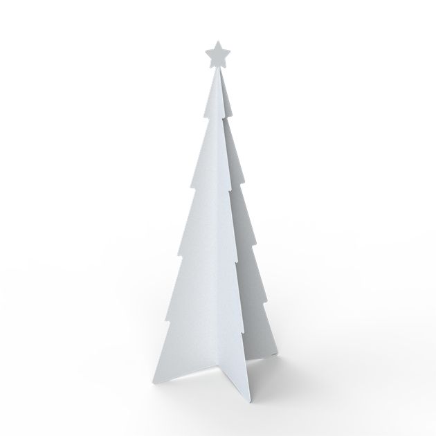 X-fir-tree with star 115 cm white structure