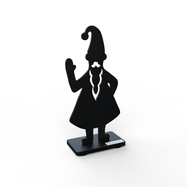 Santa Claus 15 cm black structure