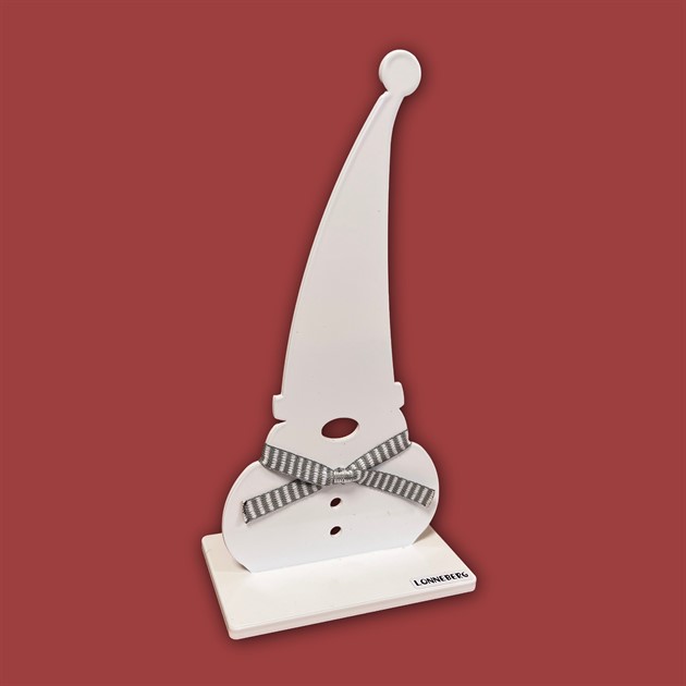 Tomte i luva 20 cm vit