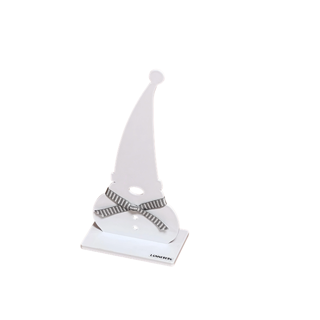 Gnome in a hood 20 cm white