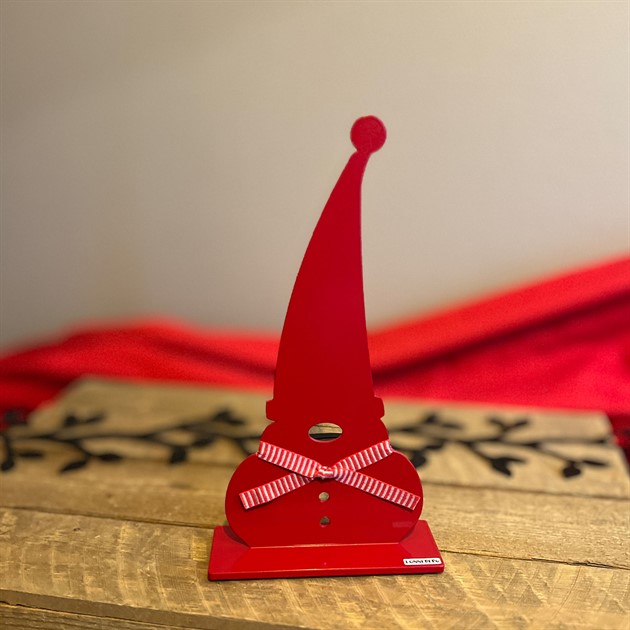 Gnome in a hood 30 cm red