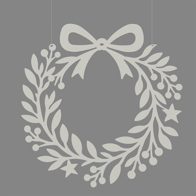 Julkrans 35 cm greige