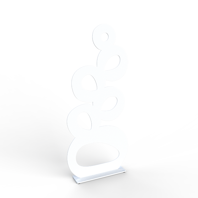 Bubbles 6 rings 65 cm white