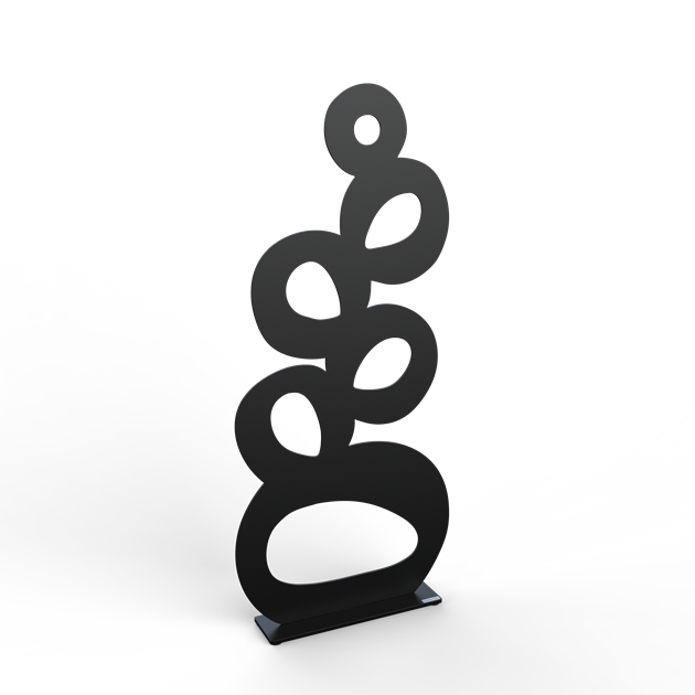 Bubbles 6 rings 65 cm black structure