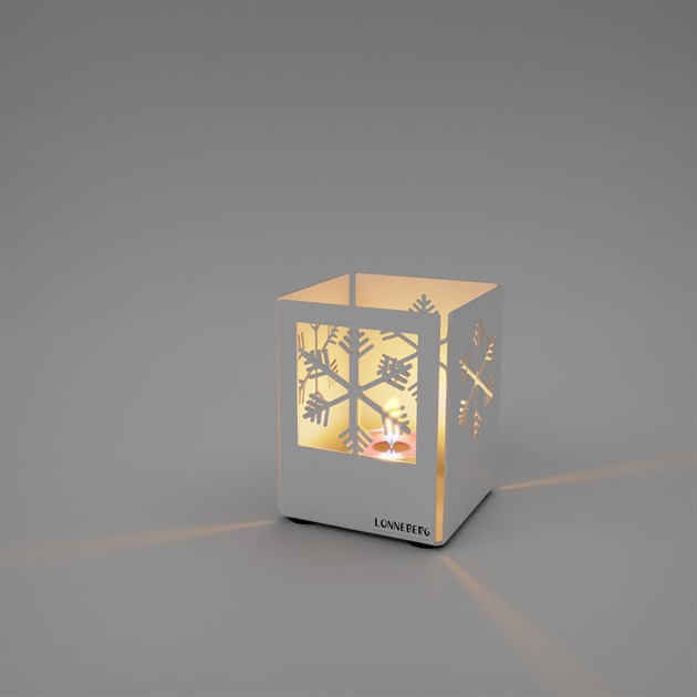 Lantern Frost 9 cm white