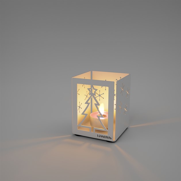 Lantern Christmas Tree 9 cm white