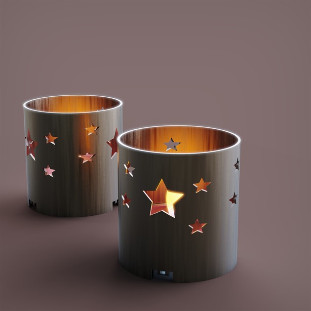 Marshall holder with stars ;10 cm raw material